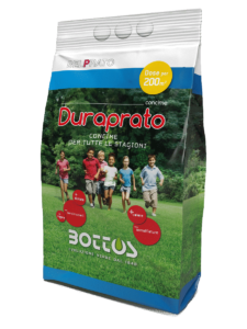 Duraprato, miscuglio pensato per realizzare tappeti erbosi resistenti, rustici e adatti al calpestio.