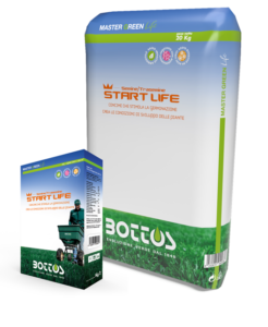 Start Life, concime starter pensato per favorire la radicazione e la crescita iniziale del tappeto erboso.