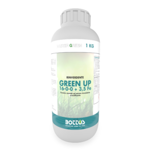 Green Up, prodotto pensato per favorire il rinverdimento e il recupero estetico del tappeto erboso.