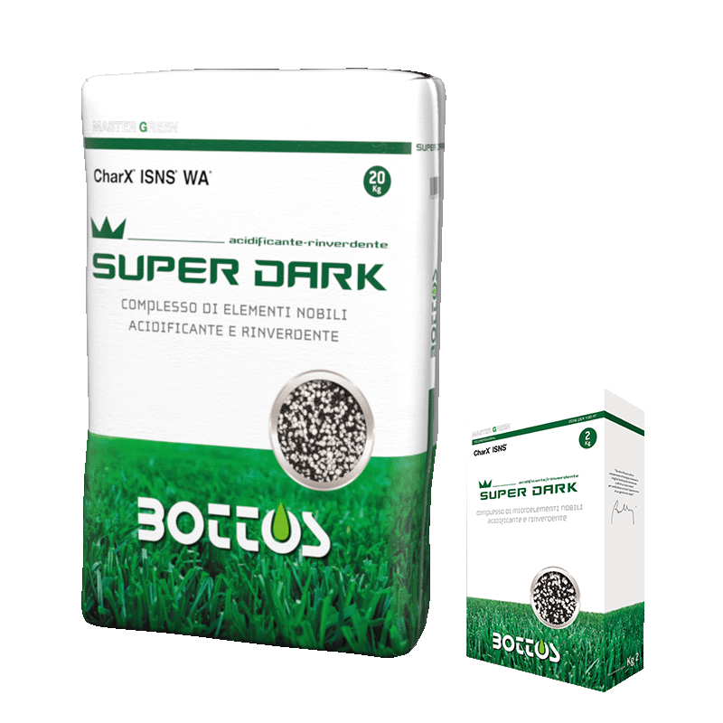 Super Dark concime rinverdente Bottos per prato verde scuro