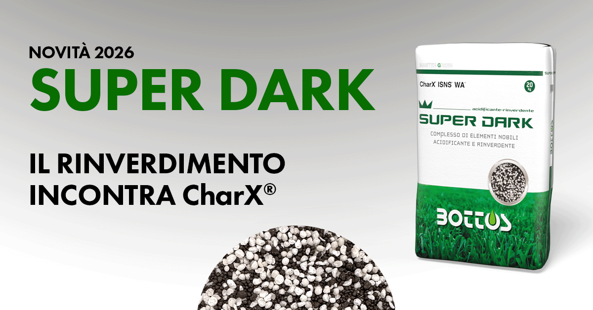 Super Dark, fertilizzante per tappeto erboso pensato per intensificare il colore verde del prato.