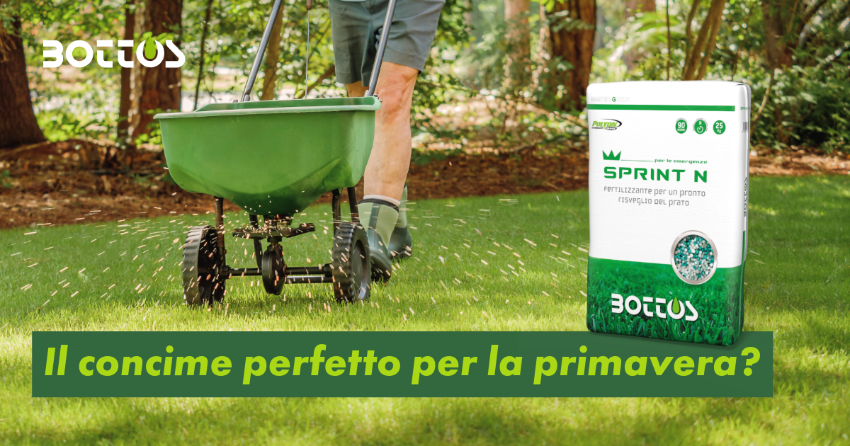 Concime primaverile Bottos per il risveglio del prato dopo l&rsquo;inverno