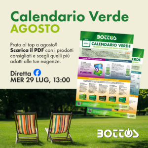 Prato verde ad agosto durante gli interventi di manutenzione estiva