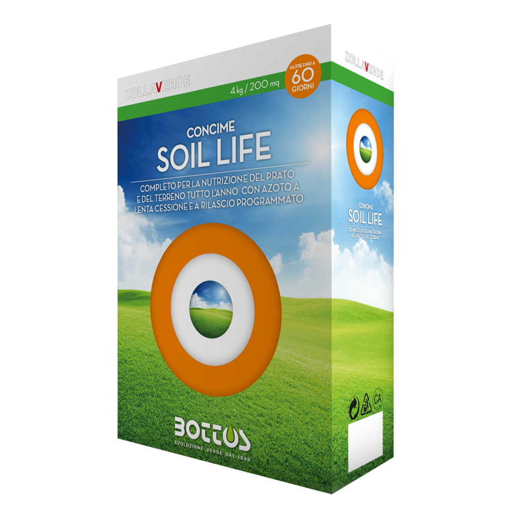 Soil Life, prodotto pensato per migliorare la vitalità del terreno e supportare il benessere del tappeto erboso.