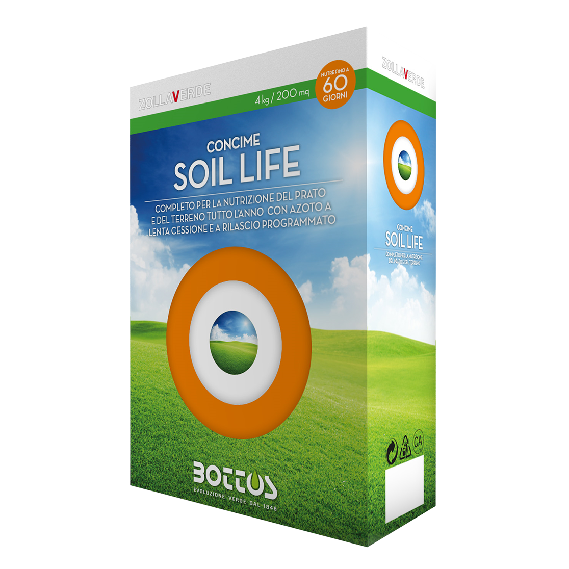 Concime organo-minerale Soil Life 16-0-15 Bottos per prato e terreno